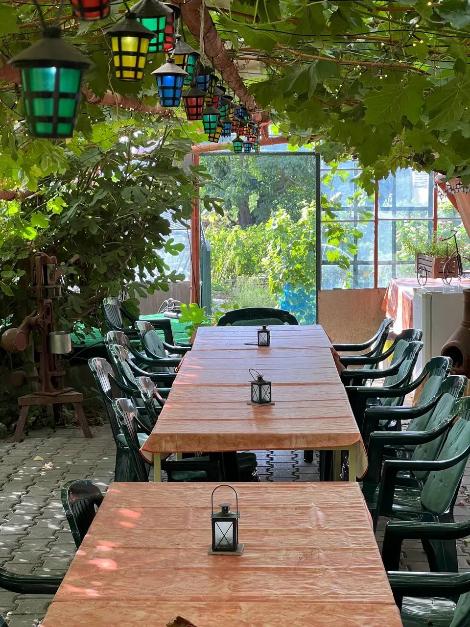Seating in the greenhouse
